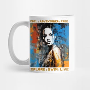 rebel adventurer, swimming v3 Mug